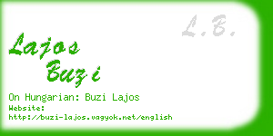 lajos buzi business card